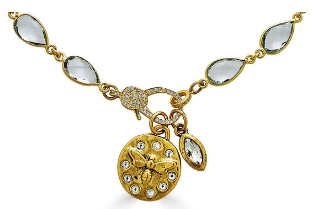 Crystal Bee Pendant Bracelet