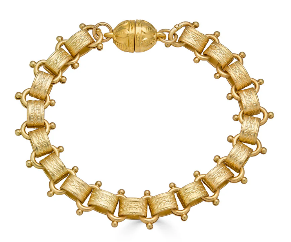 Thick Gold Paperclip Bracelet