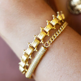Thick Gold Paperclip Bracelet