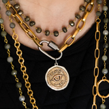 Matte Gold Book Chain Necklace