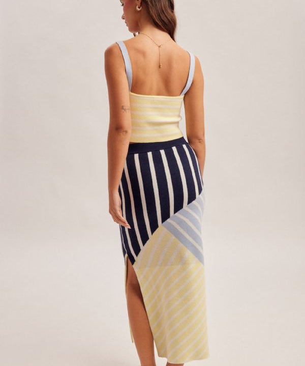 Colorblock Mini Skirt