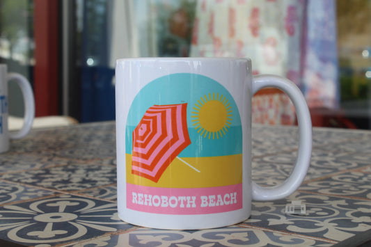 Beach Umbrella View Camp Mug