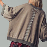 Oversized Seam Detail Pullover Top