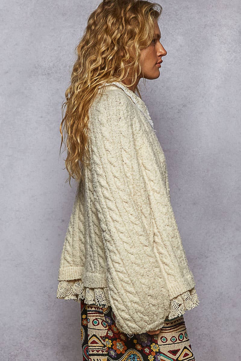 Collared Crochet Sweater