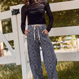Paisley Printed Corduroy Pants