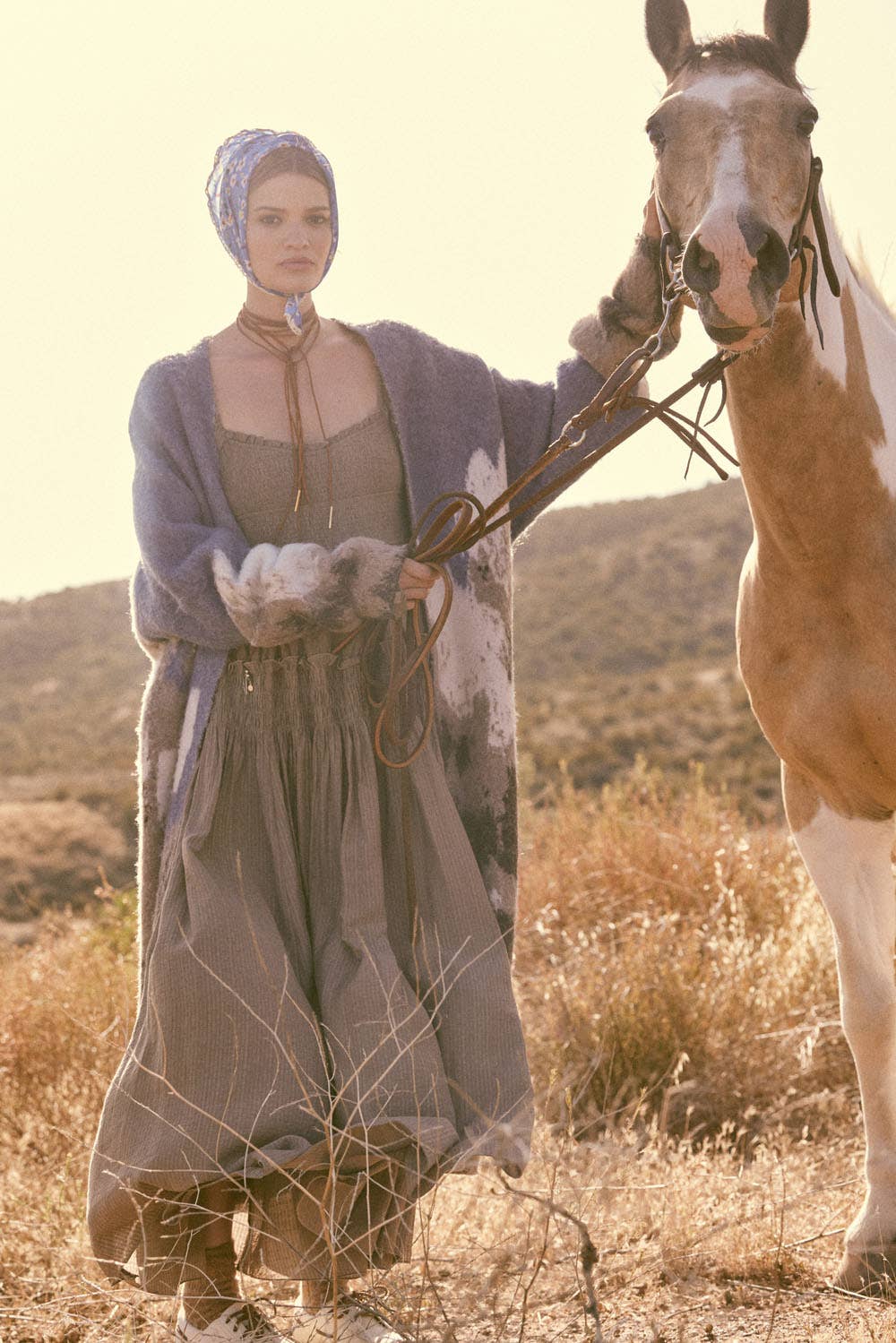 Mountain Jacquard-Knit Open-Front Cardigan