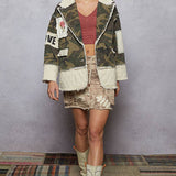 Camo Heart Detail Jacket