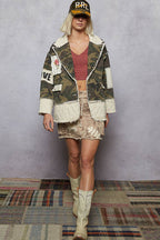 Camo Heart Detail Jacket