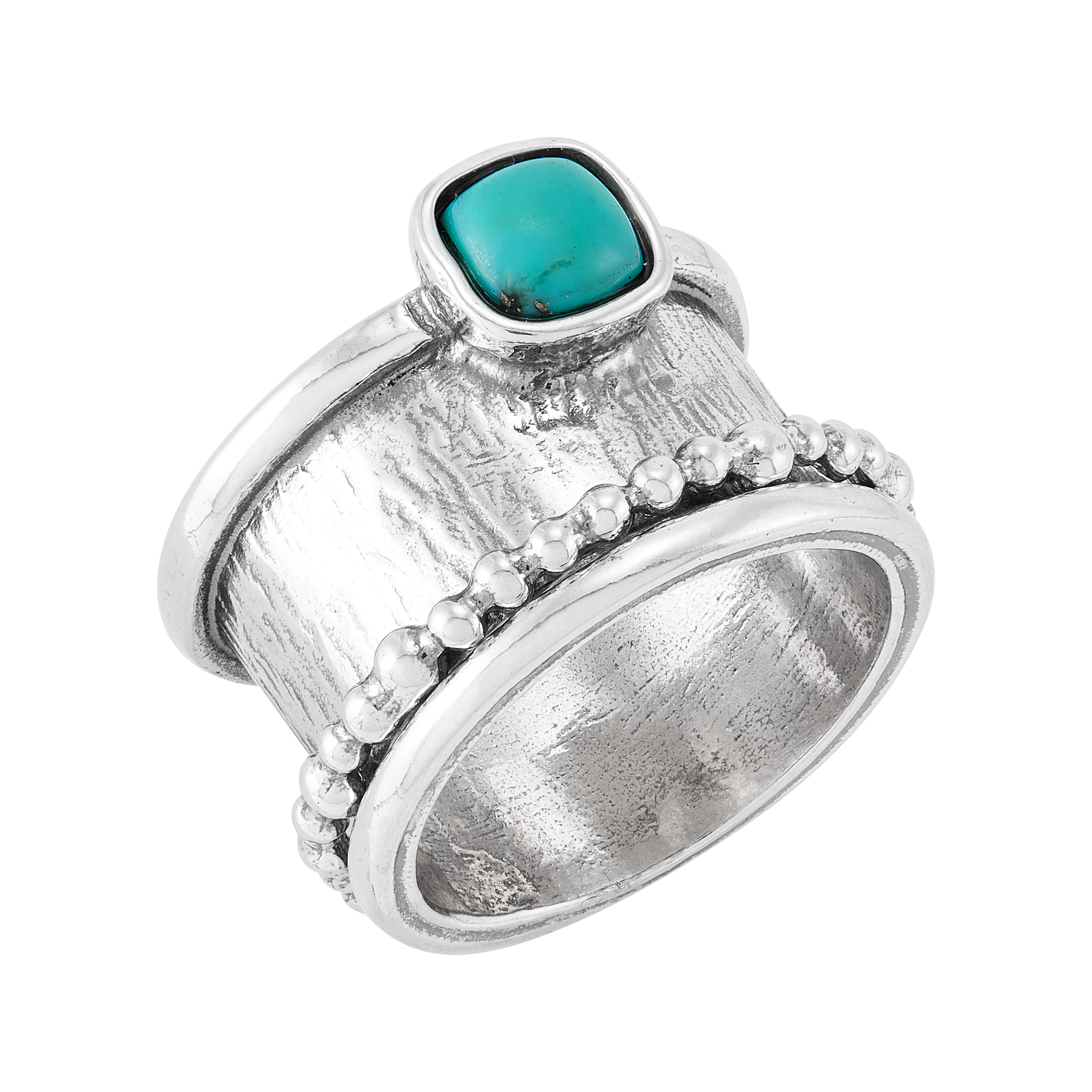'Southern Nights' Silver Teal Turquoise Ring