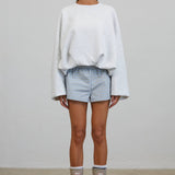 CT3552 Blouson Cropped Pullover Sweatshirt