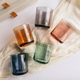 12oz Transparent Storm Blue Candle Jar