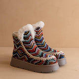 The Joyce | Multi Shearling Trim Platform Boot