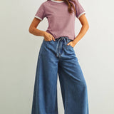 ET6334   SHORT SLEEVE RINGER TOP