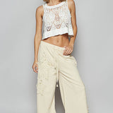 Sleeveless Crochet Crop Top