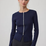 Button Ribbed Knit Cardigan - RTK1133
