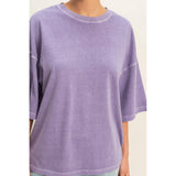 Pigment Dye Oversized Half-Sleeve T-Shirt