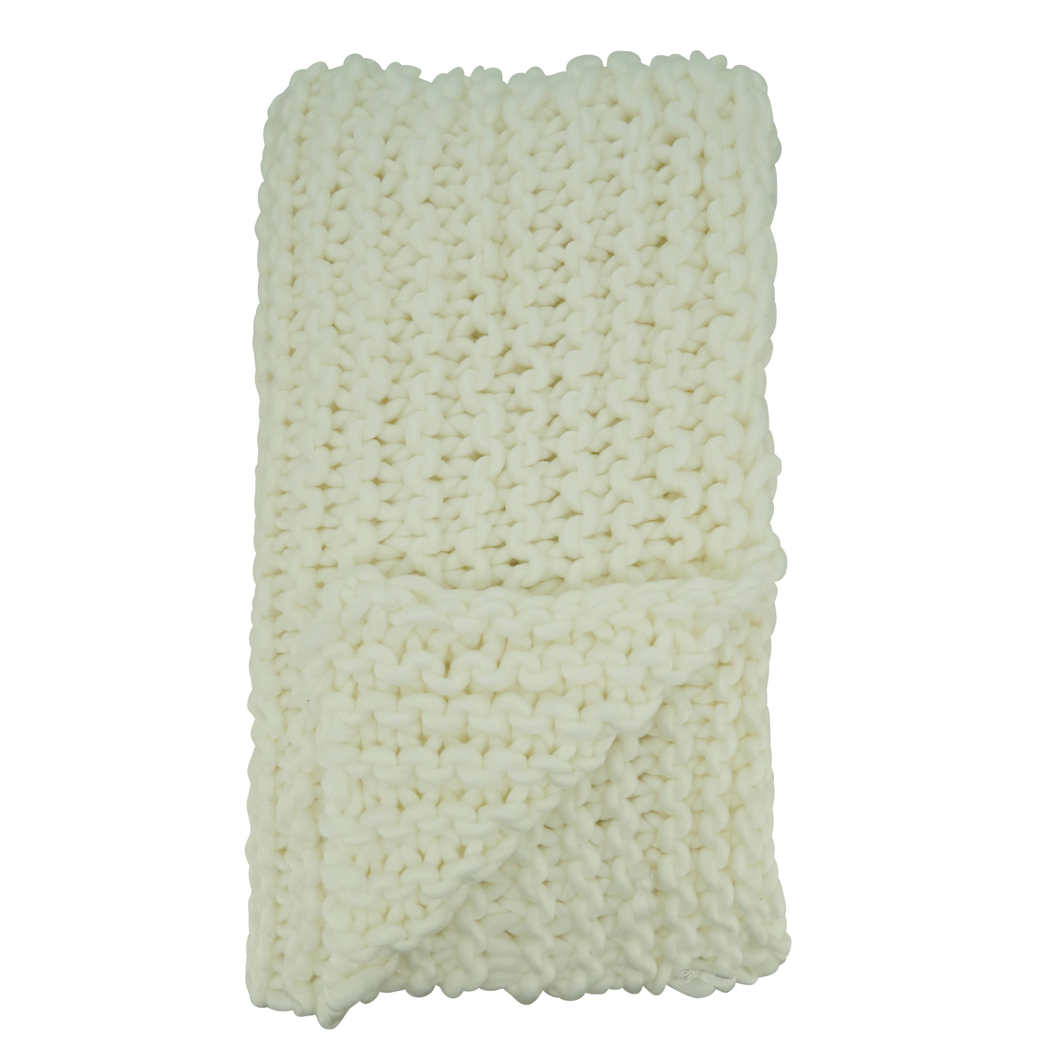 Vintage Style Chunky Knit Throw