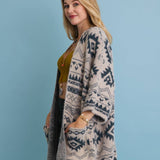 Aztec Soft Knit cardigan with Tribal Print - Western Vibe 🌵