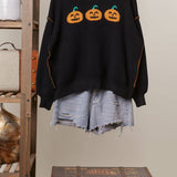 Hooded Halloween Sweater with Jaco O Embroidery