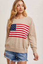 American Flag Knit Sweater