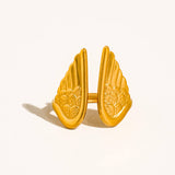 Silvane 18K Gold Non-Tarnish Angel Wing Ring