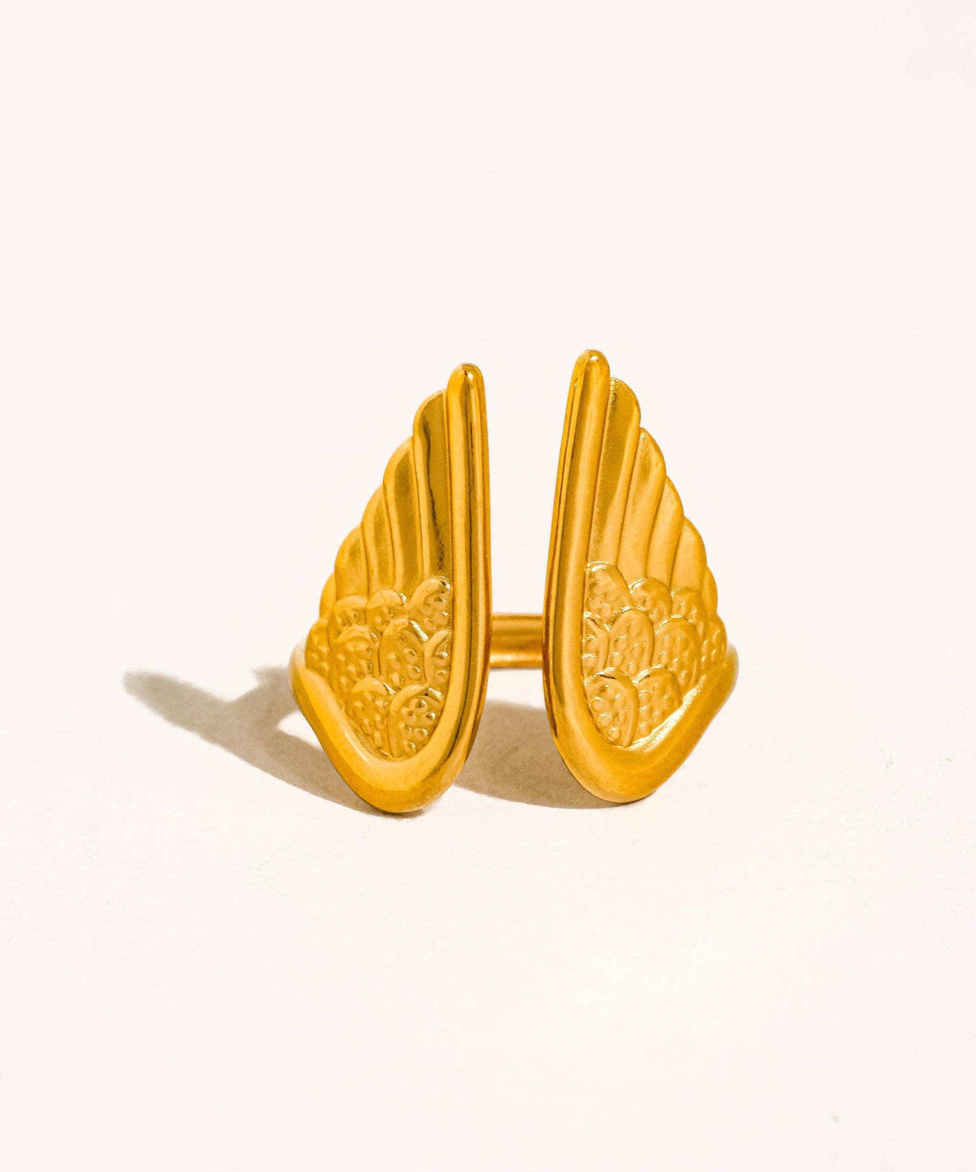 Silvane 18K Gold Non-Tarnish Angel Wing Ring