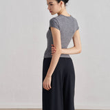 Sculpting Crew Neck Active Top