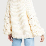 Knit Cardigan with Bauble Sleeves