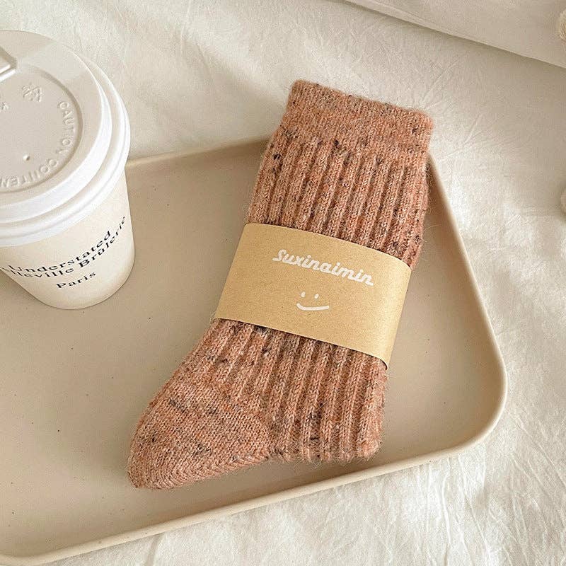 4 Pair Warm Wool Blend Socks