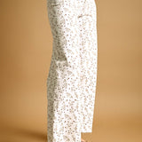 P4663ST   FLORAL PRINT STRETCHED PANTS