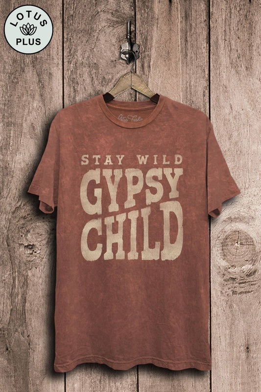 "Stay Wild Gypsy Child" Graphic Top