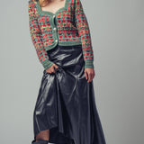 Vintage Floral Jacquard Knit Cardigan