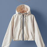 Matte Drawstring Hooded Everyday Jacket