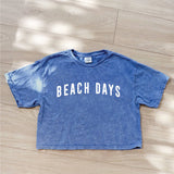 "BEACH DAYS" Cropped Tee