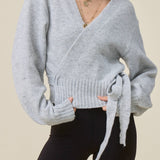 Wrap Tie Knit Sweater