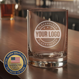 Custom Engraved 13.5 oz Double Old Fashioned Glass