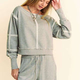 Raw Edge Outseam Sweatshirt