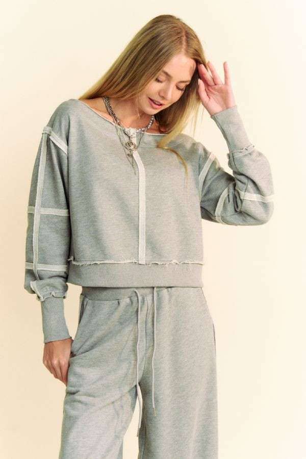 Raw Edge Outseam Sweatshirt