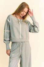 Raw Edge Outseam Sweatshirt