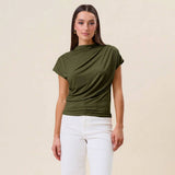 AT2993 Draped jersey top