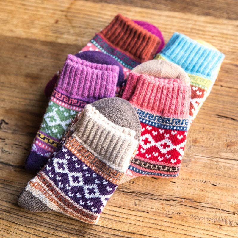 Bohemian Wool-Blend Socks