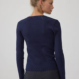 Button Ribbed Knit Cardigan - RTK1133