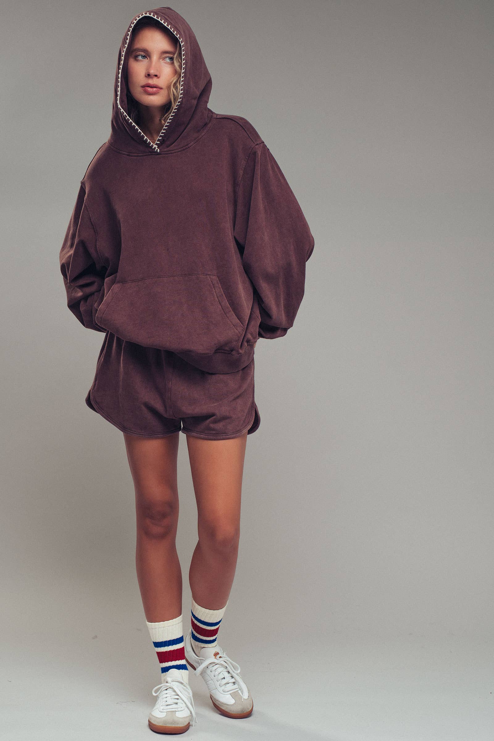 Vintage-Wash Hooded Sweatshirt