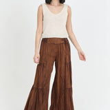 B3690-ASIS WIDE LEG PANTS WITH V YOKE WAIST BAND
