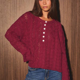 CABLE KNIT SWEATER TOP