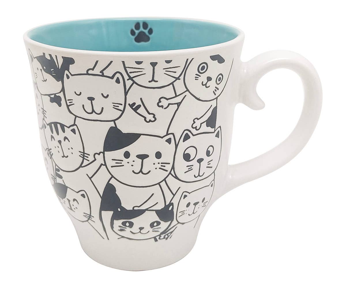 Cat House Mug - Blue
