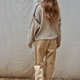 Thick Stitch Detail Cotton Sweater