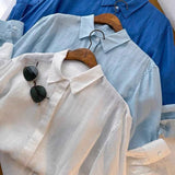 Cotton linen blend button down shirt