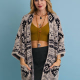 Aztec Soft Knit cardigan with Tribal Print - Western Vibe 🌵