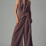 Halter Wide-Leg Jumpsuit